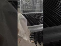 5'X8' Metal Tubular Steel Pagar Hitam Outdoor Zinc Steel Pagar