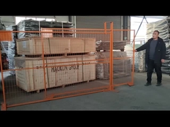 Power Coated Movable Temporary Fence 6x10ft Welded Fencing Struktur sederhana