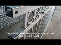 1.8M Galvanized Konstruksi 10 Tahun Garansi Tubular Steel Perimeter Pagar Untuk Taman