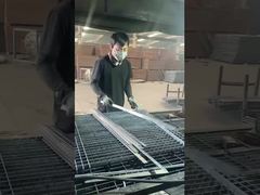 Hot Dip Galvanized Metal Grating 505 Serrated Bar Safety Walkway Steel Grating