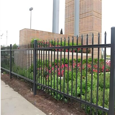 Durable Welded Tubular Steel Fence Easy Installation Perimeter Fencing
