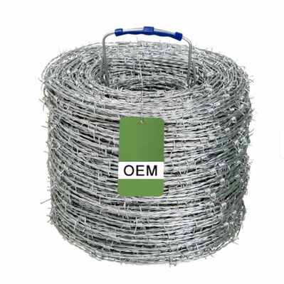 Hot-dipped Galvanized Razor Barbed Wire Coil dengan Cross Razor Type untuk Pagar dalam 12-16 Gauge