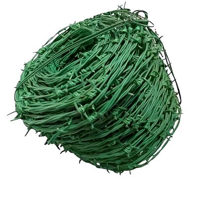 Electric Galvanized Barbed Wire 500m Roll dengan 12-16 Gauge untuk High Security Fencing