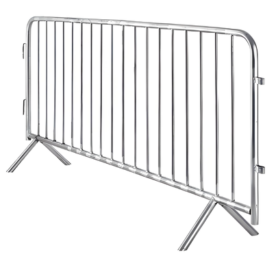 Penghalang Kontrol Kerumunan Keamanan Portable Galvanized Steel 1m x 2m Event Barricade Fencing dengan Interlocking System