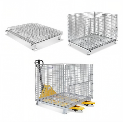 Kandang Penyimpanan Wire Mesh Anti Karat Galvanis Hot-Dip 316 Stainless Steel 1200x800x1000mm